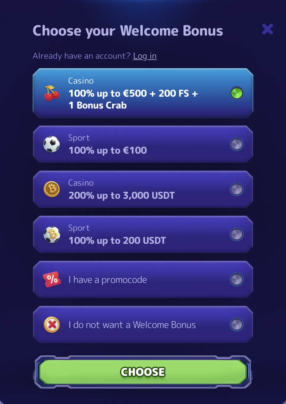 Alf Casino registration